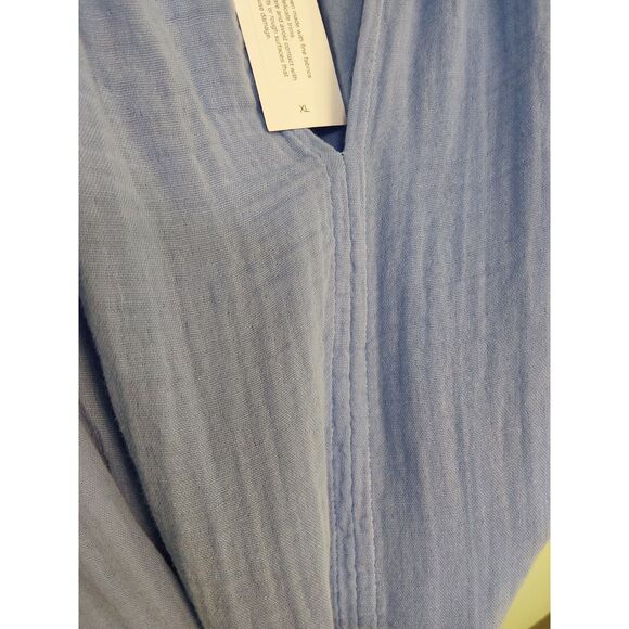Velvet by Graham & Spencer Women's Bella Cotton Gauze Dress X-Large BLUE COLOR - Picture 14 of 16